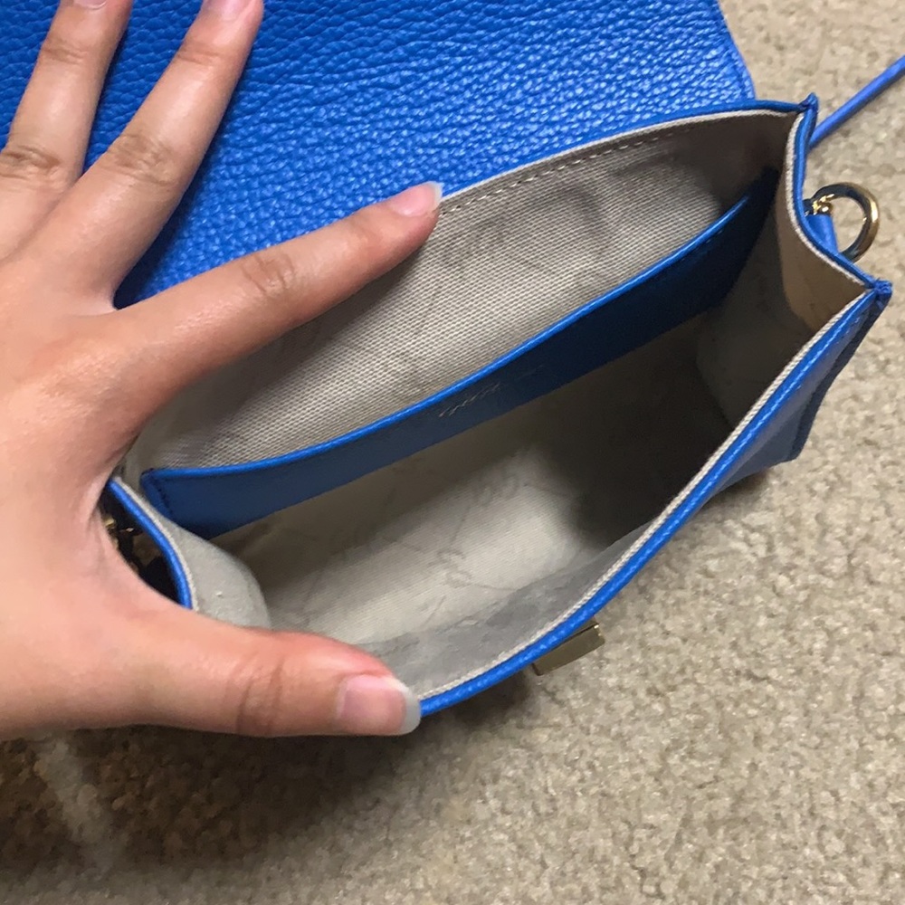 gigi new york blue leather crossbody bag - Picture 4 of 6